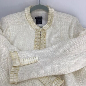 Pamela Dennis Private Client Group Women’s Elegant Blazer Jacket Creme Size 1X